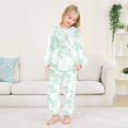 thumbnail image 5 of Fluffy Pajamas Set Fuzzy Winter Warm Pj Sets Pullover Tops and Long Pants Mint Green Rabbits Medium, 5 of 8