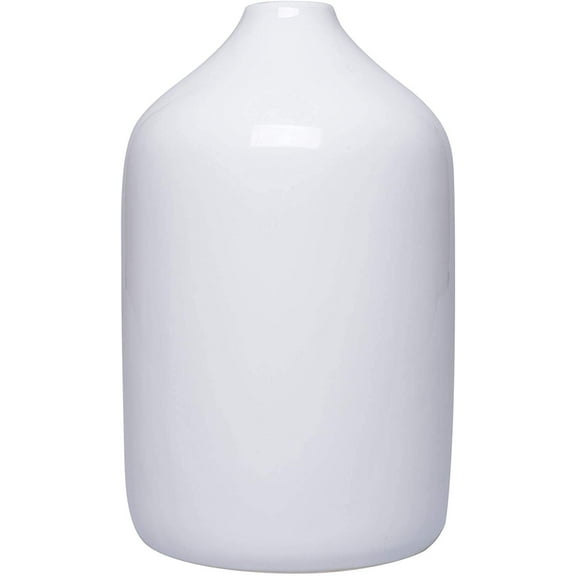 Hosley 8 Inch High Traditional White Ceramic Vase