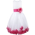 thumbnail image 6 of renvena Flower Girl Dress Wedding Infant Toddler Flower Petals Tulle Layer Maxi Dress, 6 of 7