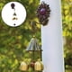 thumbnail image 3 of Campana de viento de girasol de cristal, adornos colgantes, campana de latón para decoración de jardín Púrpura, 3 of 9