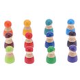 thumbnail image 3 of Juguete de bloques preescolares, figuras de personas de madera con forma de bloques de construcción de madera, juguete de bloques de madera, verdadera excelencia, 3 of 8