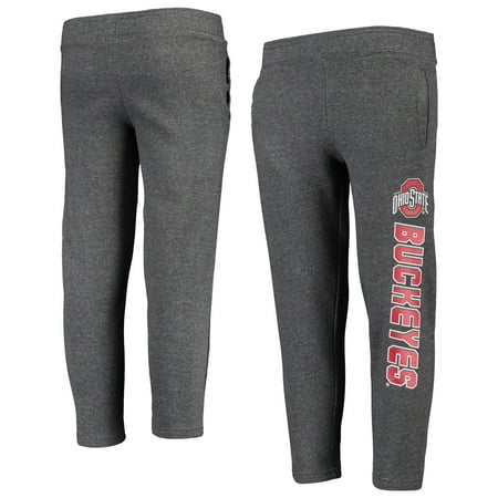Youth Heathered Gray Ohio State Buckeyes Fleece Pants