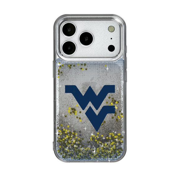 West Virginia Mountaineers Linen Logo iPhone Glitter Case