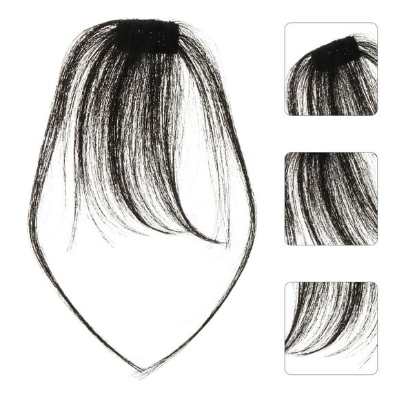 DEMACRIO Fake Bangs Hair Black Hair Wire 1Pcs 7.9x2.8in