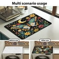 thumbnail image 7 of ZIATUBLESButterfly Moon Floral Washing Machine Dust Cover Pad Washer and Dryer Top Protector Mat for Laundry Room Kitchen Home Washable Decor Accessories, 24 x 19.7 Inch, 7 of 7