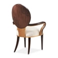 thumbnail image 5 of Michael Amini Camellia Field Dining Arm Chair in Linen/Warm Pecan (Set of 2), 5 of 17