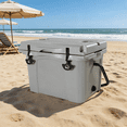 thumbnail image 3 of Pawverly 25QT Insulated Portable Cooler Box, Hard Ice Chest with Bottle Opener & Cup Holder, Leakproof Cooler for Camping, Fishing, Beach, Travel, Outdoor Use Gray, 3 of 16