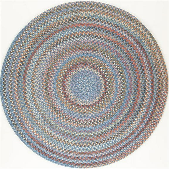 Rhody Rug BH97R048X048 4 ft. Bar Harbor Bluestone Round Rug, Multi Color