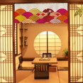 thumbnail image 1 of Cortina de puerta XianweiShao de algodón de lino Noren japonés estampado decoración del hogar, 1 of 2