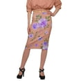 thumbnail image 1 of Moomaya Jupe Imprimée Longueur Genou pour Femmes Grande Taille Jupe en Poly Spandex, 1 of 6