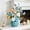 Blue, variant on Nordics Artificial Flower Arrangement,Handmade Realistic Silk Flowers,Minimalist Ceramic Pumpkin Vase,All-Season Potted Flower Set Blue