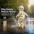 thumbnail image 6 of Kids Rain Suit One Piece Coveralls Raincoat Toddler Hooded Rainsuit Poncho Full Body Rain Gear for Girls and Boys 1-7 Years, 6 of 8