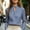 Blue, variant on Women Solid Flax Linen Stand Split V Collar Hidden Placket Long Sleeve Blouse Loose Tailored Casual Business Office Shirts All Season Womens Daily Party Tops S-XXL