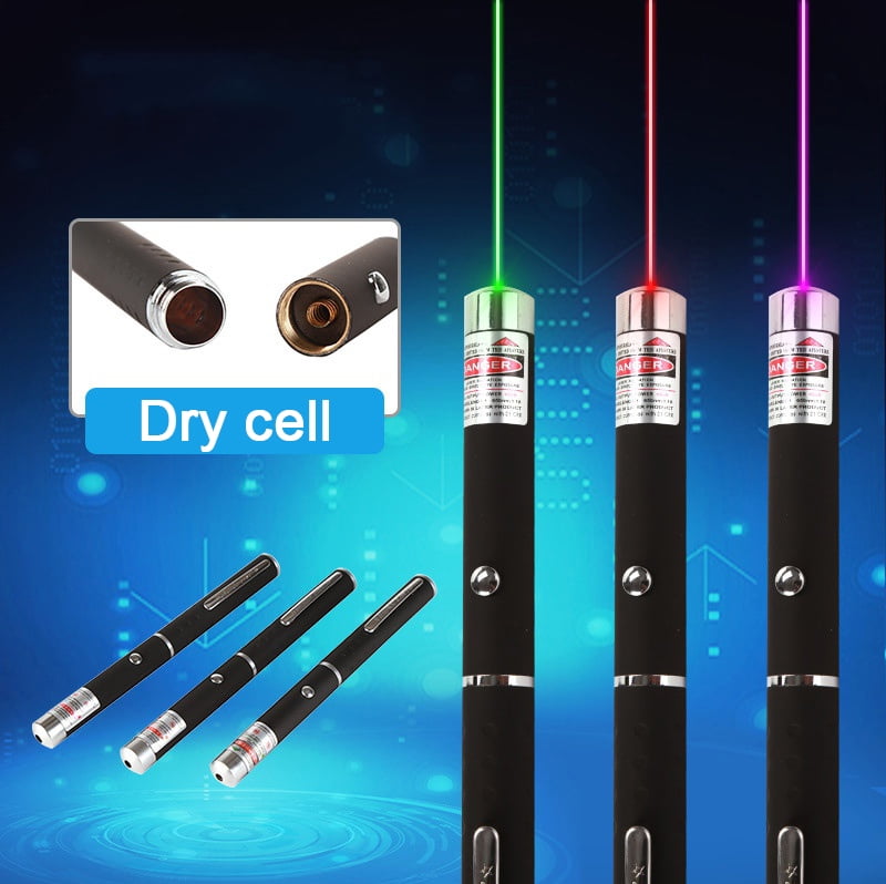 Details about   3 Packs 900Mile Red Green Blue Purple 1 mW Laser Pointer Visible Beam Lazer Pen 