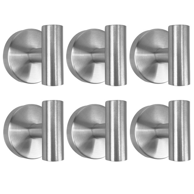 6 ganchos para toallas de ducha con ventosa, soporte para batas de pared, resistente, sin taladro, ganchos de acero inoxidable impermeables Sus304 para dormitorio, baño, cocina, hotel y oficina (níque