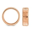 thumbnail image 4 of Mens Stainless Steel Rose Plated Grooved Band Ring (8mm), 4 of 4