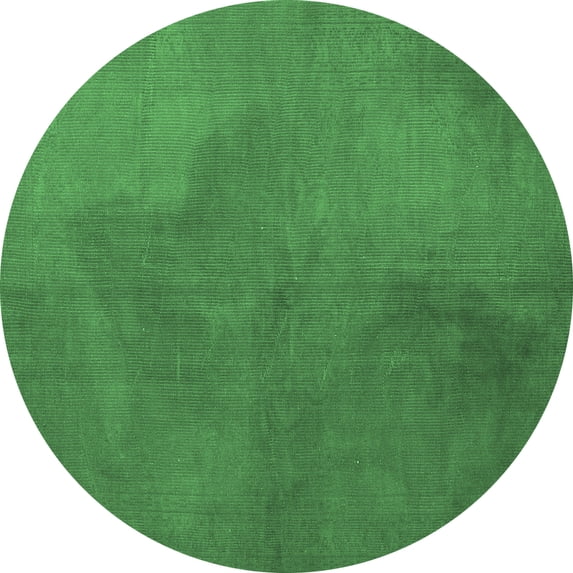 Ahgly Company Indoor Round Persian Emerald Green Traditional Area Rugs, 7' Round