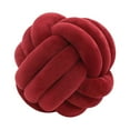 thumbnail image 2 of Round Knot Ball Pillow Round Photography Props for Home Decoration 22cm Red BLESIY almohada de bola de nudo, 2 of 8