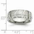 thumbnail image 6 of Stainless Steel Grooved 8mm Brushed & Polished Band, 6 of 7