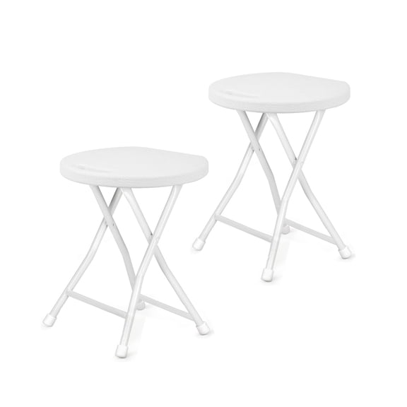 Folding Stool with Handle, Folding Chair,Folding Bar Stool with Non-Slip Feet,600 lbs Capacity,Indoor and Outdoor Foldable Stool (13"×11.5"×18") Heavy Duty Round Fold Stool Chair 500lbs Capacity