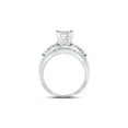 thumbnail image 4 of FB Jewels 14kt White Gold Princess Diamond Cluster Bridal Wedding Engagement Ring 1 Cttw -, 4 of 4