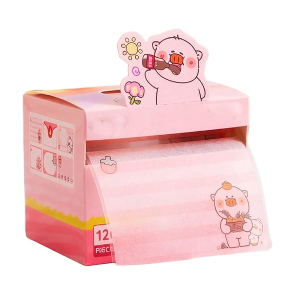 Pink Transparent Pop Up Sticky Note Dispenser, Cute Cartoon Animal Memo Pad Holder with Residue Free Notes, Kawaii Desk Organizer for Office School Home Stationery Accessories