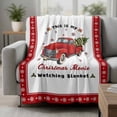 thumbnail image 2 of Red Christmas Blanket Soft Cozy Warm Throw Blanket for Couch, Plush Fuzzy Flannel Fleece Blankets for Sofa, Truck Xmas Tree Snowflake Gifts Winter Bed Blankets Lightweight Gifts for Women, 40"x60", 2 of 9