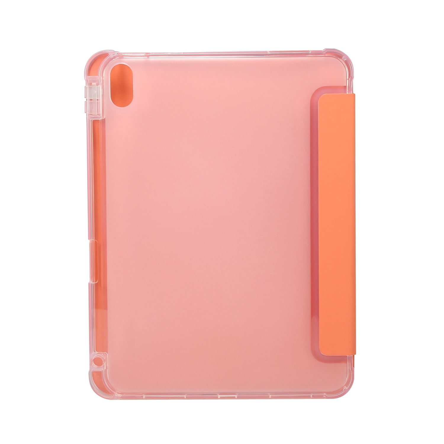 SaniMore for iPad 10th Generation 10.9" 2022 Case, Auto Sleep/Wake, Flexible TPU Case with Tri-Fold Kickstand & Pencil Holder Shockproof Protective Case for Women Men, Orange