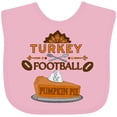 thumbnail image 3 of Inktastic Turkey Football and Pumpkin Pie Boys or Girls Baby Bib, 3 of 4