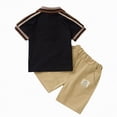 thumbnail image 4 of HCNTES Toddler Baby 2 Piece Outfits Kid Outfits for Boys Summer Clothes for Kids Sport T Shirts and Shorts Kids Clothing Sets For Kid 2t 3t 4t 5t 6t 7t(L2-Black,12-24 Months), 4 of 8