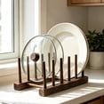 thumbnail image 5 of TACILIP Kitchen Storage, 1PC Wooden Storage Rack Kitchen Organizer Stand For Bowls Cookware Books Artworks, Home Gifts, 5 of 6