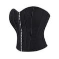thumbnail image 2 of SRZYMJ Corset Top Bustier Renaissance Lace up Women Overbust Satin Plus Size, 2 of 5