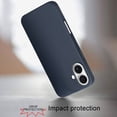 thumbnail image 3 of For iPhone 16 6.1 inch PU Leather with inner [Magnetic Circle] Colored Metal Buttons - Indigo Blue, 3 of 3
