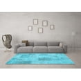 thumbnail image 3 of Ahgly Company Indoor Rectangle Patchwork Light Blue Transitional Area Rugs, 2' x 3', 3 of 4