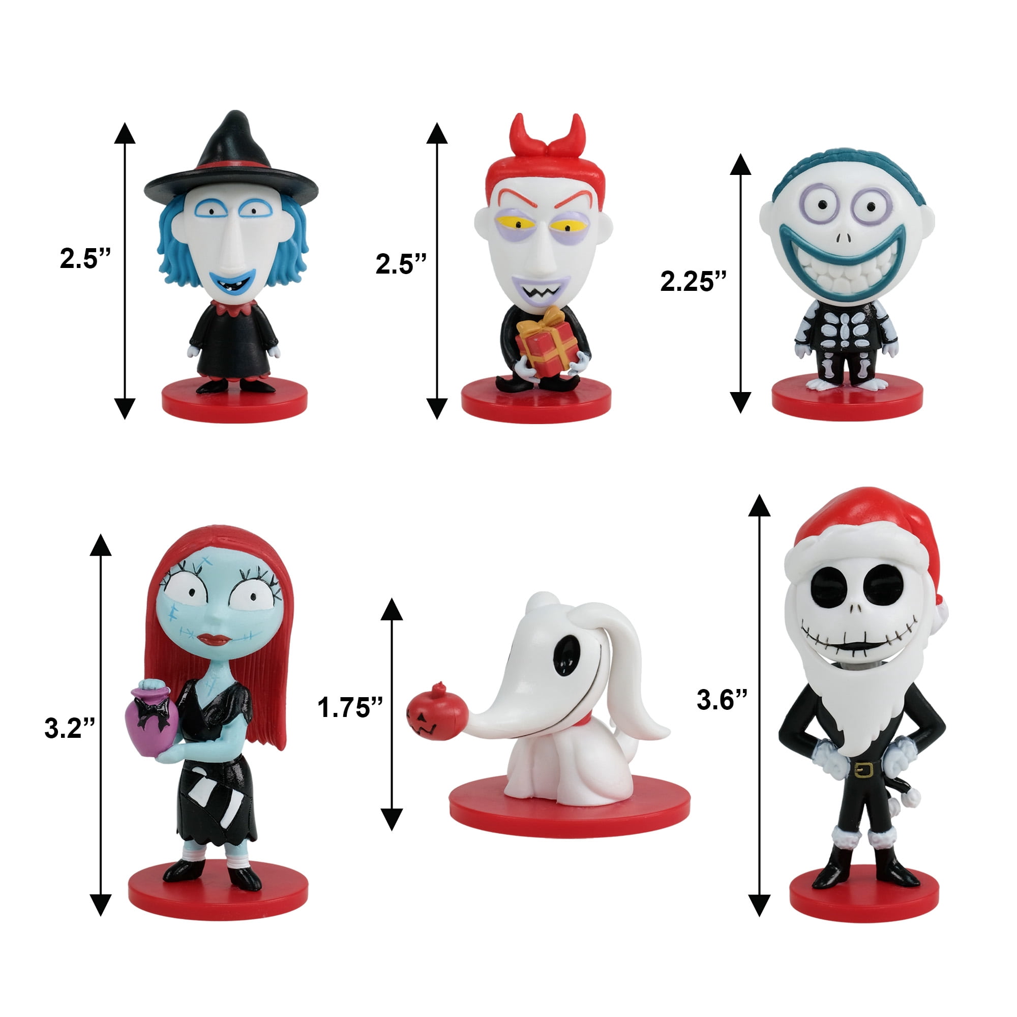 The Nightmare Before Christmas 6 Piece Figurine Toy Set