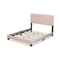 thumbnail image 3 of Baxton Studio Caprice Modern and Contemporary Glam Light Pink Velvet Fabric Upholstered Full Size Panel Bed, 3 of 5