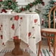 thumbnail image 5 of Adornos navideños, adornos navideños, regalos navideños, mantel navideño, bordado rojo, decoración para el hogar, mantel de fondo, mantel de tela, 5 of 6