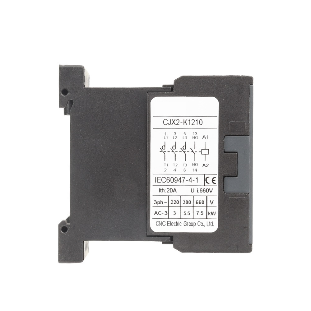 CJX2-K Mini AC Contactor Din Rail 3P 3main 1NO/3main 1NC Coil Voltage 220V 50/60Hz 6A 9A 12A