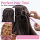 thumbnail image 5 of Set de herramientas para peinar el cabello con kit de trenza francesa, lazo Topsy Tail, peine de cola de rata y horquilla para trenzar en color rosa., 5 of 5