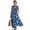 Blue Cloud Swirl, variant on Green Tree Leaf Print Summer Dresses for Women Flowy Casual Sleeveless Maxi Dress Cotton Linen Crewneck Long Dress Beach Vacation Sundresses with Pockets, L