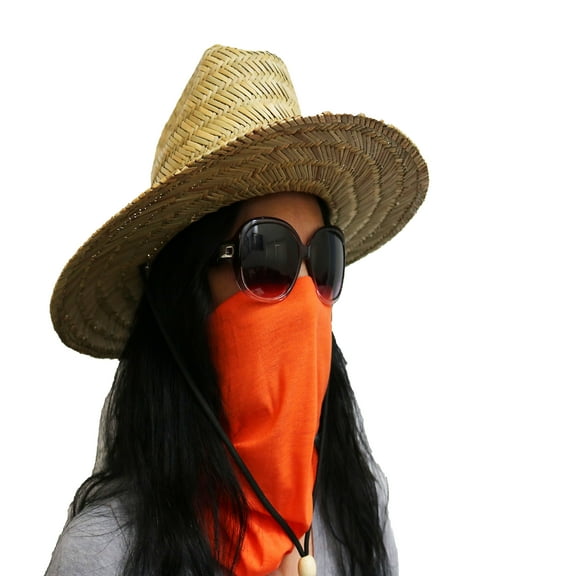 Face Mask Solid Orange Face Covering Bandana Seamless Multifunctional Unisex Headwrap Balaclava US SELLER!