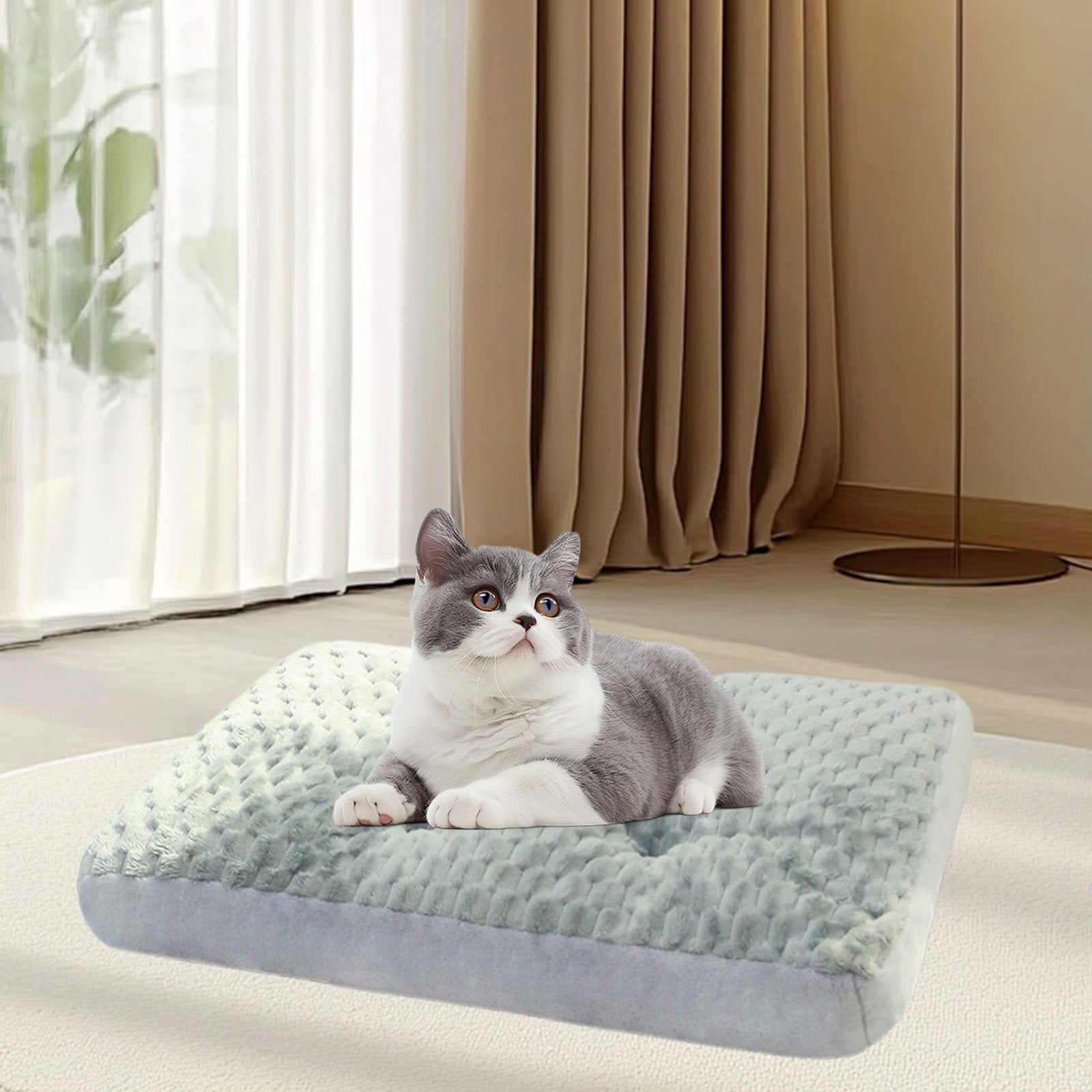 LSLJS Pet Universal Enlarged Thick Dark Sleep Small and Medium Sized Dog Mat Cats Sleeping Mattress 19.68 X 11.81 In, Pets Cushion Dog Bed Mats