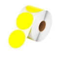 thumbnail image 4 of Rollo de etiquetas adhesivas redondas Hugo 2 pulgadas para códigos Qr de cocina de oficina amarillo rollos de papel térmico de color, 4 of 10