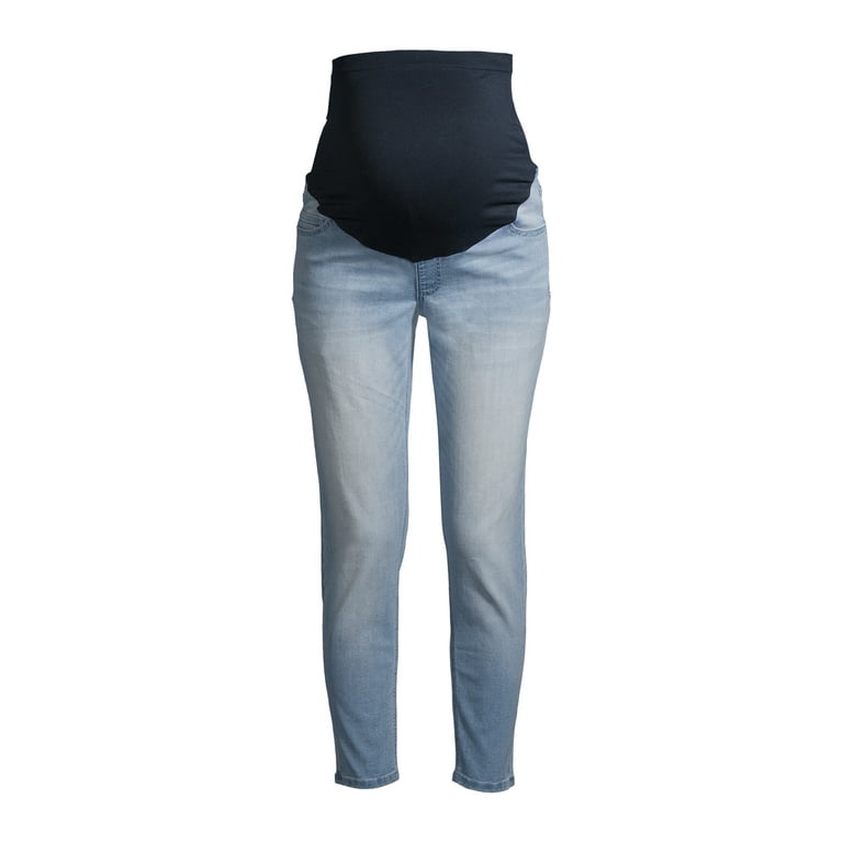 Time and Tru Women's Maternity Skinny Ankle Length Jeans with Full Panel 