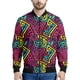 thumbnail image 4 of Chaqueta con cremallera con patrón psicodélico abstracto para hombre, chaqueta holgada informal de manga larga con estampado 3D colorido para otoño, ropa de calle, 4 of 4