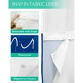 thumbnail image 3 of No Hook Shower Curtain with Snap in Liner, Merry Christmas Winter Snowflake Blue Hotel Shower Curtains for Bathroom, Washable Shower Curtain Liner Set with Mesh Top Window, 36"x72", 3 of 6