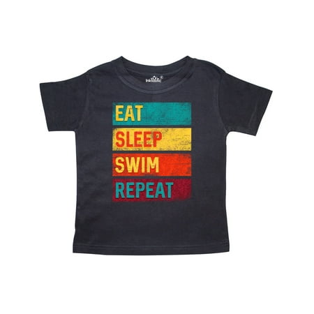 

Inktastic Swimming Eat Sleep Swim Repeat Gift Toddler Boy or Toddler Girl T-Shirt