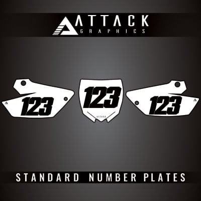Attack Graphics Standard Restyle Number Plate Backgrounds UFO Restyle Plastic Kit for Yamaha YZ250 2015