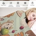 thumbnail image 3 of Orinice Corgi Donut Blanket Corgi Food Lovers Bread Burger Blanket Gift for Kids Teen Adults-Super Soft Flannel Blanket for Couch Bed Camping-Plush Warm Home Decor for All Season 40x50in, 3 of 6