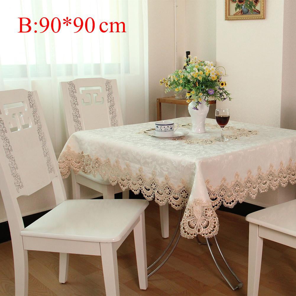 Embroidery Floral Lace Tablecloth Table Cover Dining Room Wedding Party 